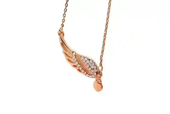 Wings Shaped Design with Heart Gold Plated Necpiece