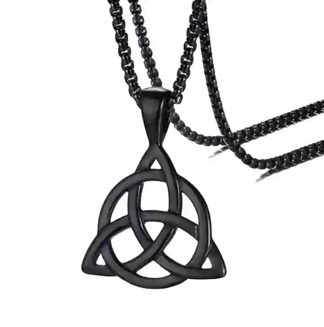 Bohemian Geometric Design Pendant with Silver Chain