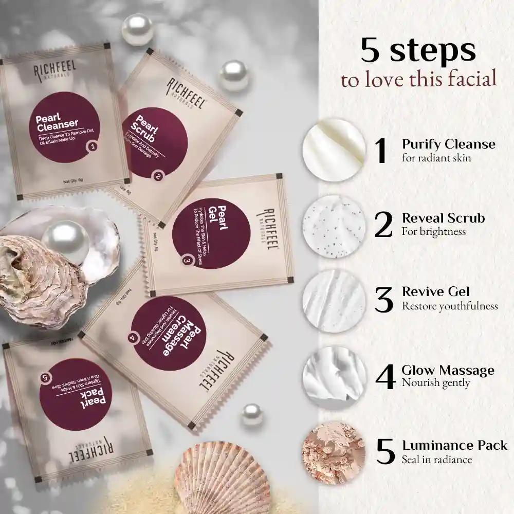 Richfeel Pearl Facial Kit 5x6 G