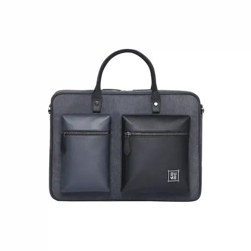 EUME Attache Messenger Bag, Charcoal Black & Grey