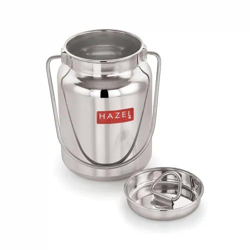 HAZEL Stainless Steel Oil and Ghee Air Tight Container | Oil Pot Container for Kitchen Storage | Heavy Gauge Steel Ghee Can, 1.5 Litre