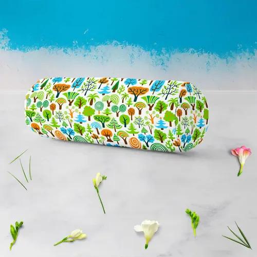 ArtzFolio Tree Collection | Bolster Cover Booster Cases | Zipper Opening | Velvet Fabric | 16" Width x 6" Diameter; Set of 2 pcs