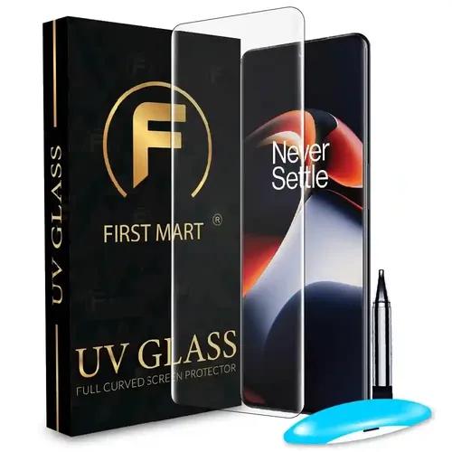 FIRST MART Tempered Glass for OnePlus 11R 5G / OnePlus 11 5G / 10 Pro 5G with Edge to Edge Full Screen Coverage and Easy UV Glue Installation Kit, Pack of 1