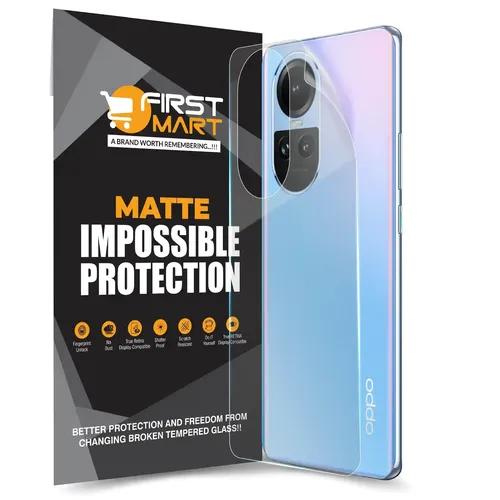 FIRST MART Screen Protector for Oppo Reno 10 5G | Back Matte 4 Layer Nanofiber Unbreakable Membrane Protection, Case Friendly Full Edge to Edge Screen Coverage & Installation Kit