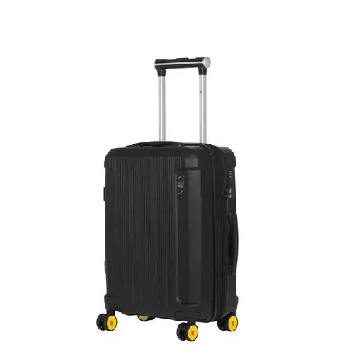 EUME Nomad Cabin 55 Cm Luggage Trolley Bags For Travel |Polypropylene (Pp) 8 Silentrun Wheels Suitcase ( Charcoal Black)