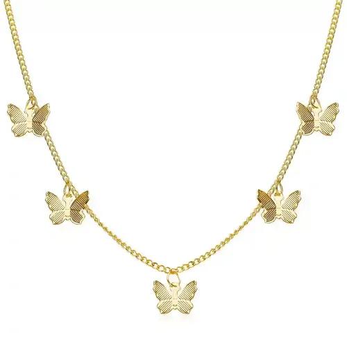 Butterfly Charm Short Neckpiece