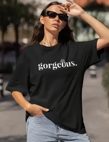 Gorgeous - Women's Black Oversized T-Shirt - S