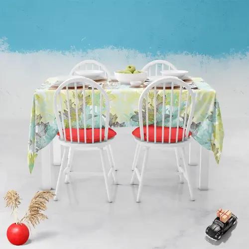 ArtzFolio Tulip Flowers D2 | Table Cloth Cover for Dining & Center Table | Washable Waterproof Polyester Fabric | 4-Seater Table; 42 x 63 inch (107 x 160 cms)