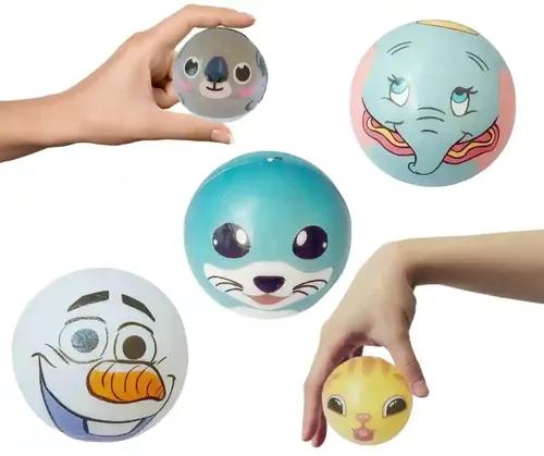 IncyWincy Sponge Balls for Kids | Birthday Return Gift for Boys and Girls | Funny Animal Face Foam Balls for Children | Stress Relief Hand Exercise Balls (Pack of 12)