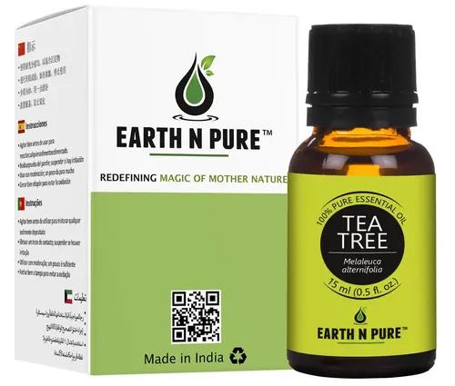 Earth N Pure Tea Tree Essential Oil with Glass Dropper - 15 Ml