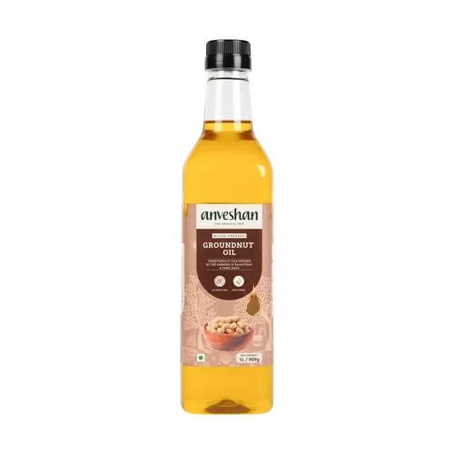 ANVESHAN Wood Pressed Groundnut Peanuts Oil -1L