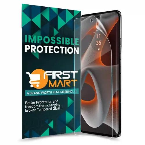 FIRST MART Screen Protector for Motorola Edge 50 Pro 5G - Nanofiber Unbreakable Membrane Case Friendly Full Edge to Edge Screen Coverage & Installation Kit (Crystal Clear)