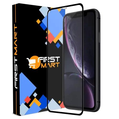 FIRST MART Edge to Edge Tempered Glass for iPhone XR and iPhone 11 (6.1 Inch) with Easy Self Installation Kit | Black Case Friendly Screen Protection