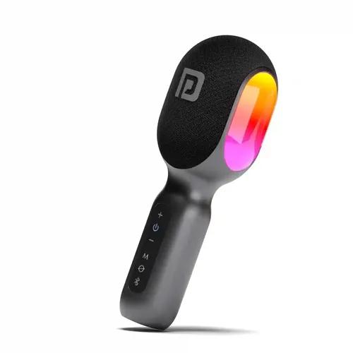 Portronics Dash 2 10W Wiresless Speaker with Karaoke Mic, 10 Hours Playtime, Multicolor RGB Lights, Bluetooth v5.3, TWS Pairing, FM Transmitter(Grey)