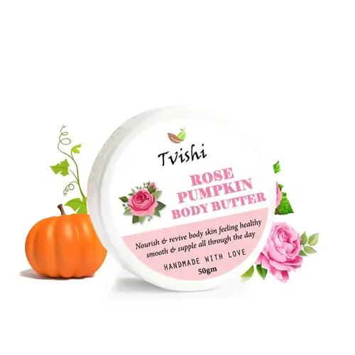 Tvishi Rose Pumpkin All Skin Types Body Butter Moisturiser for Women & Men (50 Gms)