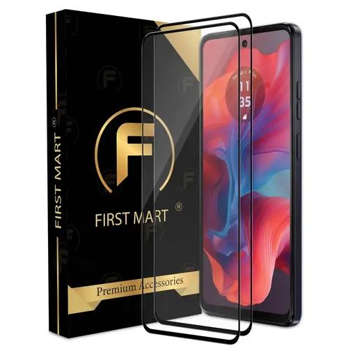 FIRST MART Premium Tempered Glass for Motorola G04 5G with Edge to Edge Coverage and Easy Installation Kit, Pack of 2