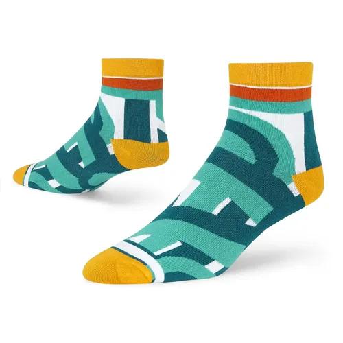 DYNAMOCKS Men's and Women's Combed Cotton Ankle Length Socks (Pack of 1) (Multicolour, Free Size)_Maze