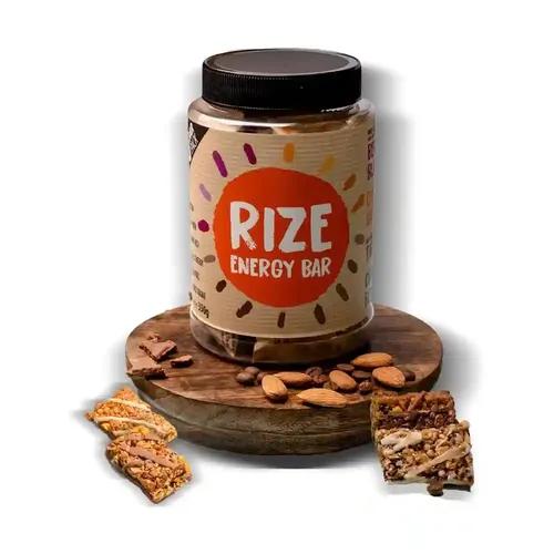 RIZE Energy Bar | As Seen on Shark Tank India| Assorted Jar of 10 Bars, 6g Protein Bar Caffeinated Bars for Post Work Out Snack, High Protein Bar with No Added Sugar, Gluten Free Healthy Snack