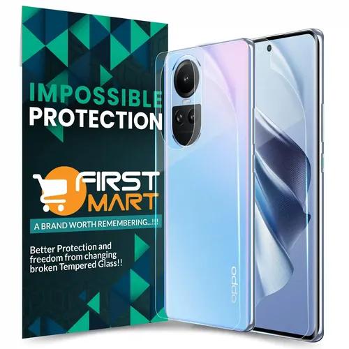 FIRST MART Screen Protector for Oppo Reno 10 5G | Crystal Clear Front and Back 4 Layer Nanofiber Unbreakable Membrane Protection, Case Friendly Full Edge to Edge Screen Coverage & Installation Kit