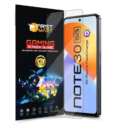 FIRST MART Gaming Tempered Glass for Infinix Note 30 5G (6.78 Inch) Impossible Flexible Fiber Case Friendly Screen Protector | Gaming Crystal Clear