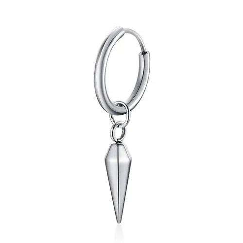 Silver Pointed Hip Hop Earring