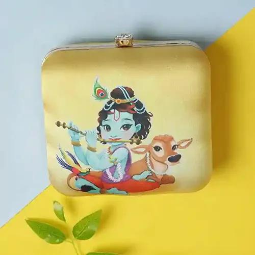 Krishna Printed Designer Clutch For Women