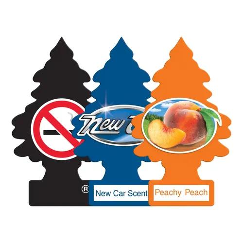 LITTLE TREES No Smoking Air|New Car Scent|Peachy Peach|Hanging Trees|Combo of 3