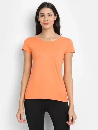 Organic Bamboo Fabric Half Sleeve T-Shirt Papaya - S