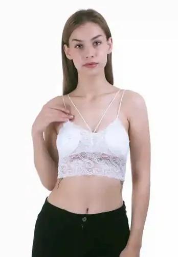 Fancy Lace Bra - White (Size - 28)