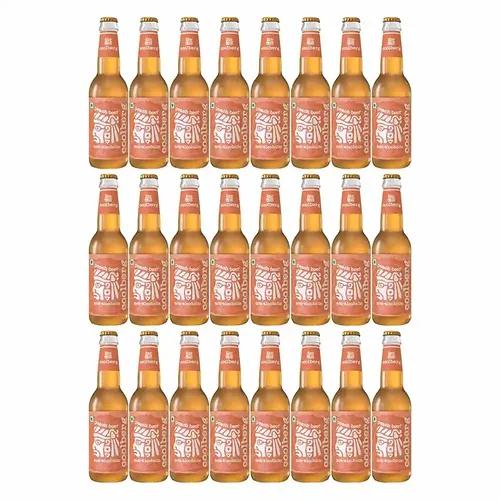 Coolberg Peach Non Alcoholic Beer 330ml Glass Bottle - Pack of 24 (330ml x 24)