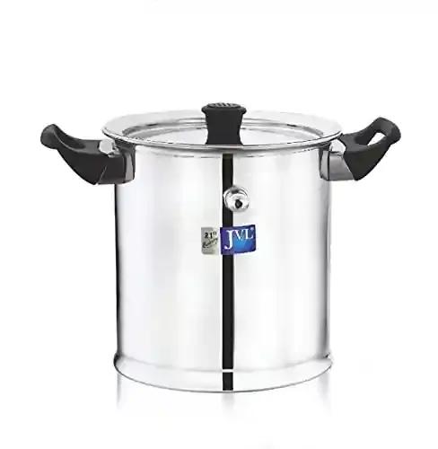 JVL MB-2.5 Double Bakelite Handle Stainless Steel Double Wall Milk Boiler Storage - 2.5 Litre