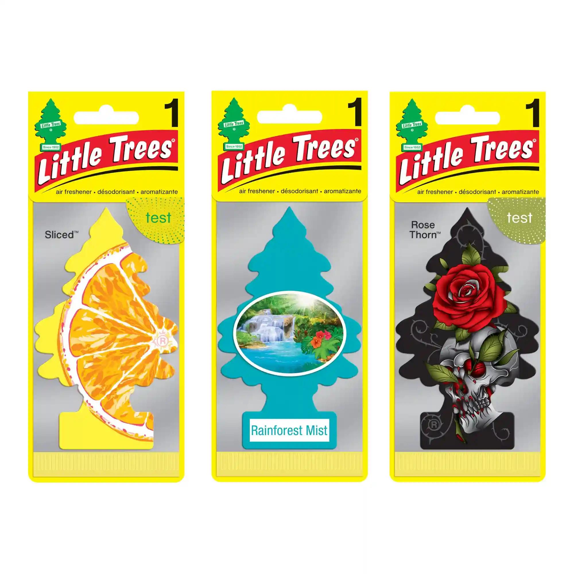 LITTLE TREES Sliced Air|Rainforest Mist|Rose Thorn|Hanging Trees|Combo of 3