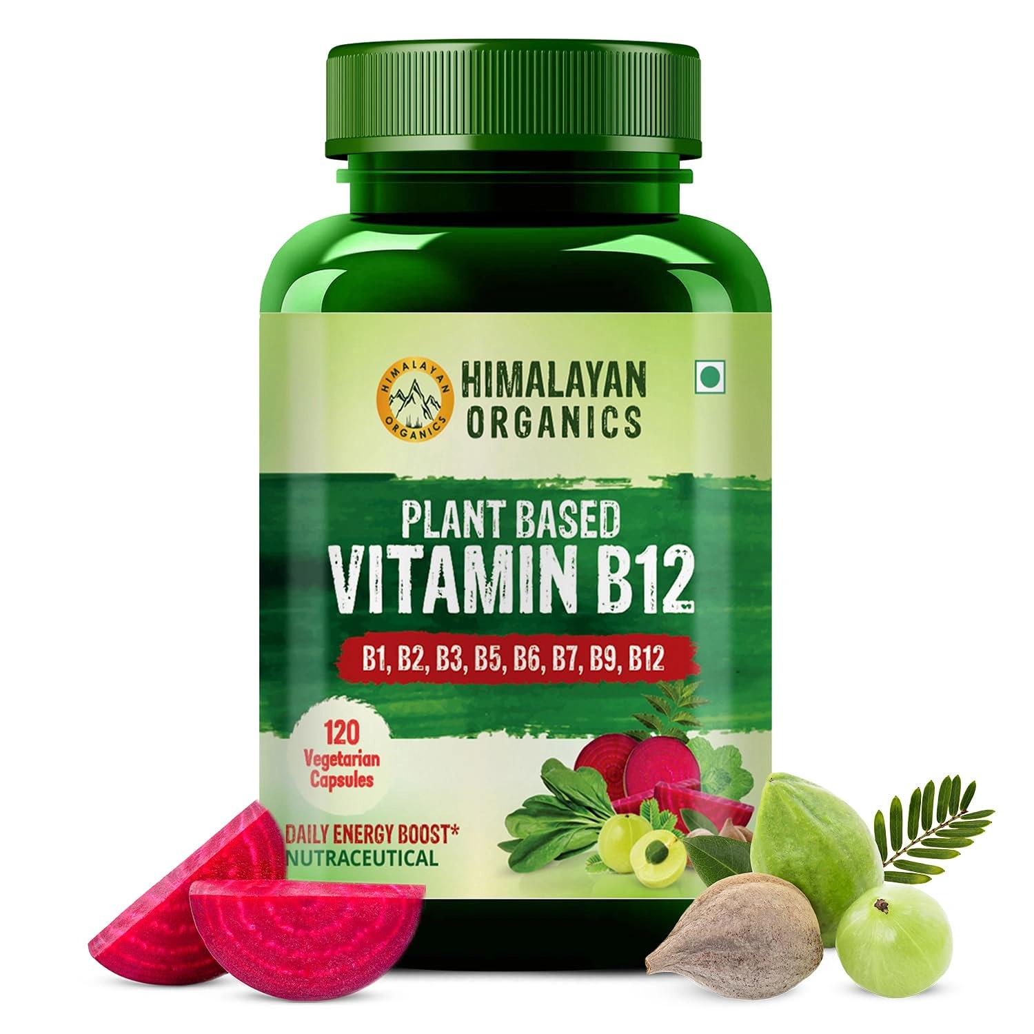 Himalayan Organics Plant Based Vitamin B12 Natural- 120 Veg Capsules